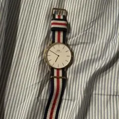 DW 腕時計 ホワイトダイヤル ストライプ