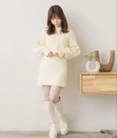 ems excite♡Vカーデチュニックニットセット