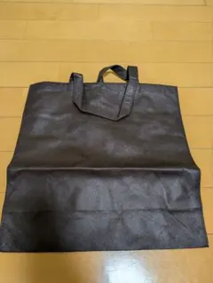 ダークブラウン 不織布 トートバッグ 大容量