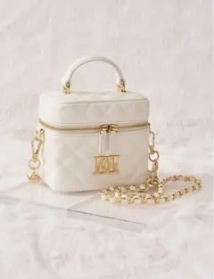 Darich キルティングスクエアミニバッグ ホワイト