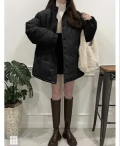 グレイル　スタンドカラー　ミドル丈ダウンコート