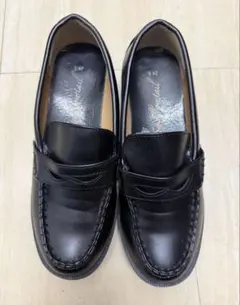 【新品 未使用】学生靴　黒ローファー 24.5