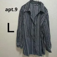 apt.9 ストライプ 長袖シャツ