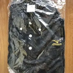 Mizuno ボタン付きポロシャツ ブラック　 サイズＬ
