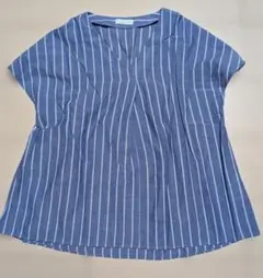 earth music&ecology ストライプ 半袖シャツ F