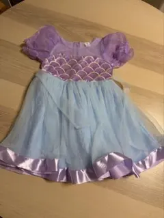 キッズドレス パープル×ライトブルー 4Yのサムネイル