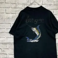 USA製90sヴィンテージTシャツ！シングルステッチ　ブラック半袖古着L20