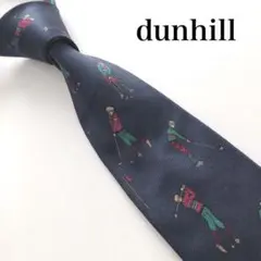 dunhill ダンヒル ネクタイ 高級シルク 人物 ゴルフ ゴルファー