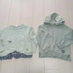 ミントグリーン トレーナー・パーカーセット