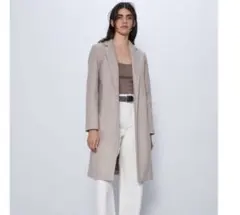 ZARA レディース　コート　薄手　チェスターコート