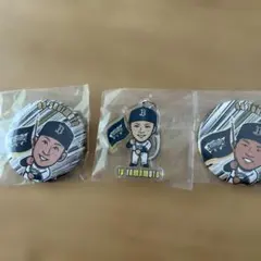 オリックス山本由伸　杉本　頓宮選手 キーホルダー・バッジセットのサムネイル