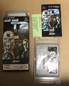 【希少】T2ザ・アーケードゲーム スーパーファミコンソフト 箱説明書注意書き付き