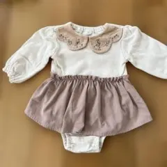 バースディCottoli 小鹿刺繍ロンパース