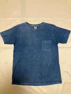 goodwear アメリカ製 Lサイズ ポケＴ後染めブルー