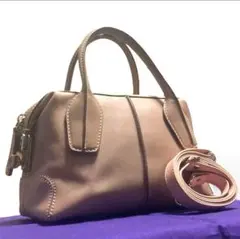 l90【美品】トッズ Dスタイリング レザーレッド 2way ショルダーバッグ