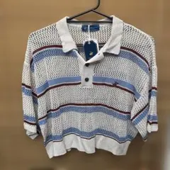 新品 BEAMS 3D ストライプ ニット ポロシャツ XL - メルカリ
