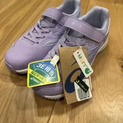 asics アシックス スニーカー 21センチ　紫　パープル　マジックテープ