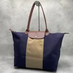 良品✨レア ロンシャン プリアージュ M トートバッグ ナイロン×レザー 肩掛け