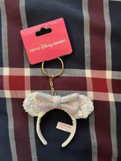 ディズニー スパンコールカチューシャキーチェーン ホワイトオーロラ