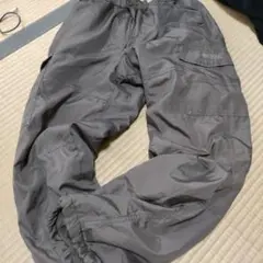 OUTDOOR 防寒裏起毛カーゴパンツ グレー ダメージあり