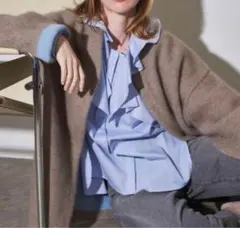 【美品】ELENDEEK エレンディーク CNラクーンミックスWカーディガン