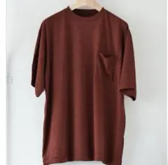 COMOLI (コモリ) ウール天竺 半袖クルー Tシャツ ボーダー SIZE4 