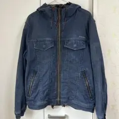 DIESELデニム調ジャケットジップアップインディゴパーカーのサムネイル
