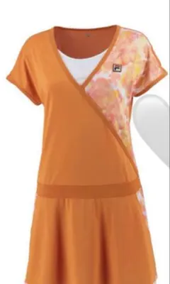 美品FILA テニスウェア トップス オレンジ Lサイズ