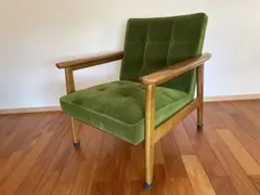 カリモク60 Kチェア 1シーター　モケットグリーン