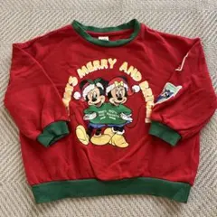 ミッキー ミニー トレーナー 100cm 赤　LITTC しまむら　クリスマス