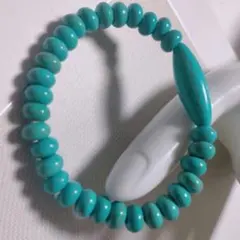 ⛩️開運祈願　ターコイズブレスレット 天珠 ブレスレット　ロンデル　サイズ：M