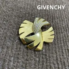 Givenchy ブローチ ピン ラインストーン ヴィンテージ ゴールド トーン