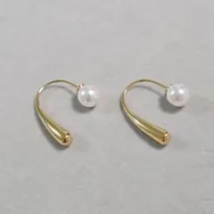 2wayパールアイシクルピアス ゴールド サージカルステンレス