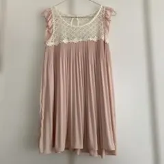 【INGNI】ピンク ノースリーブ トップス フリル レース Mサイズ
