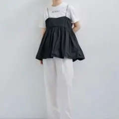 ADAM ET ROPE' FEMME ティアードキャミチュニック　ペプラム