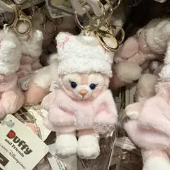 香港ディズニー　リーナベル　ぬいぐるみキーホルダー　冬限定