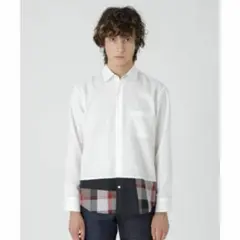 ブラックレーベルクレストブリッジシャツ白ホワイト3Lバーバリーチェック