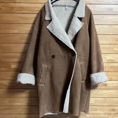 KBF 初代フェイクムートンコート　ブラウン　茶色