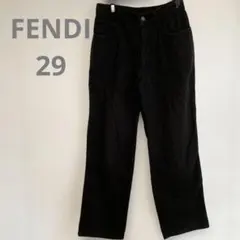 FENDI ブラックデニム ワイドレッグパンツのサムネイル