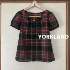 YORKLAND ヨークランド　美品　チェック　トップス