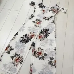 オフショルダー オールインワン 花柄