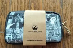 【中身あり】JAL＆ HERALBONYアメニティポーチ(ハンドクリーム付き)
