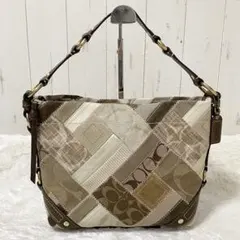 COACH コーチ ワンハンドル ショルダーバッグ シグネチャー パッチワーク