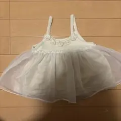 petit main ニット チュール ワンピースドレス