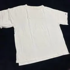 Champion半袖ホワイトチャンピオン白Tシャツオーバーサイズ刺繍ロゴMサイズ