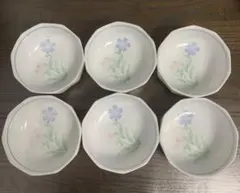 花柄の小鉢 6個 幸山窯 八角形 食器まとめ売り アンティーク VINTAGE