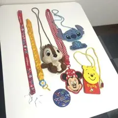 ディズニーキャラクター ストラップ バッジセット　東京ディズニーランド　平成