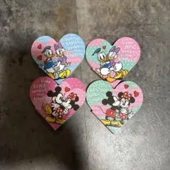 ディズニー　ハート型メモ用紙 4枚セット