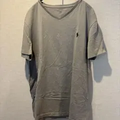POLO RALPH LAUREN グレー Vネック Tシャツ M