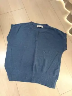 ROP'E PICNIC 水色　サマーニット　ゆったり　半袖　ブルー